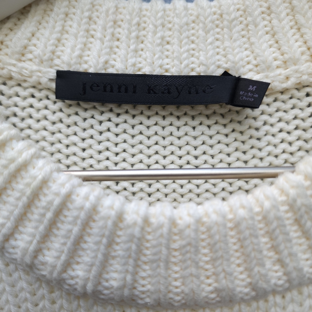 Jenni Kayne Chloe Ivory Black Stripe Crewneck - Picture 6 of 9